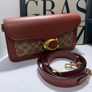 Coach Brown and Gold Crossbody Bag